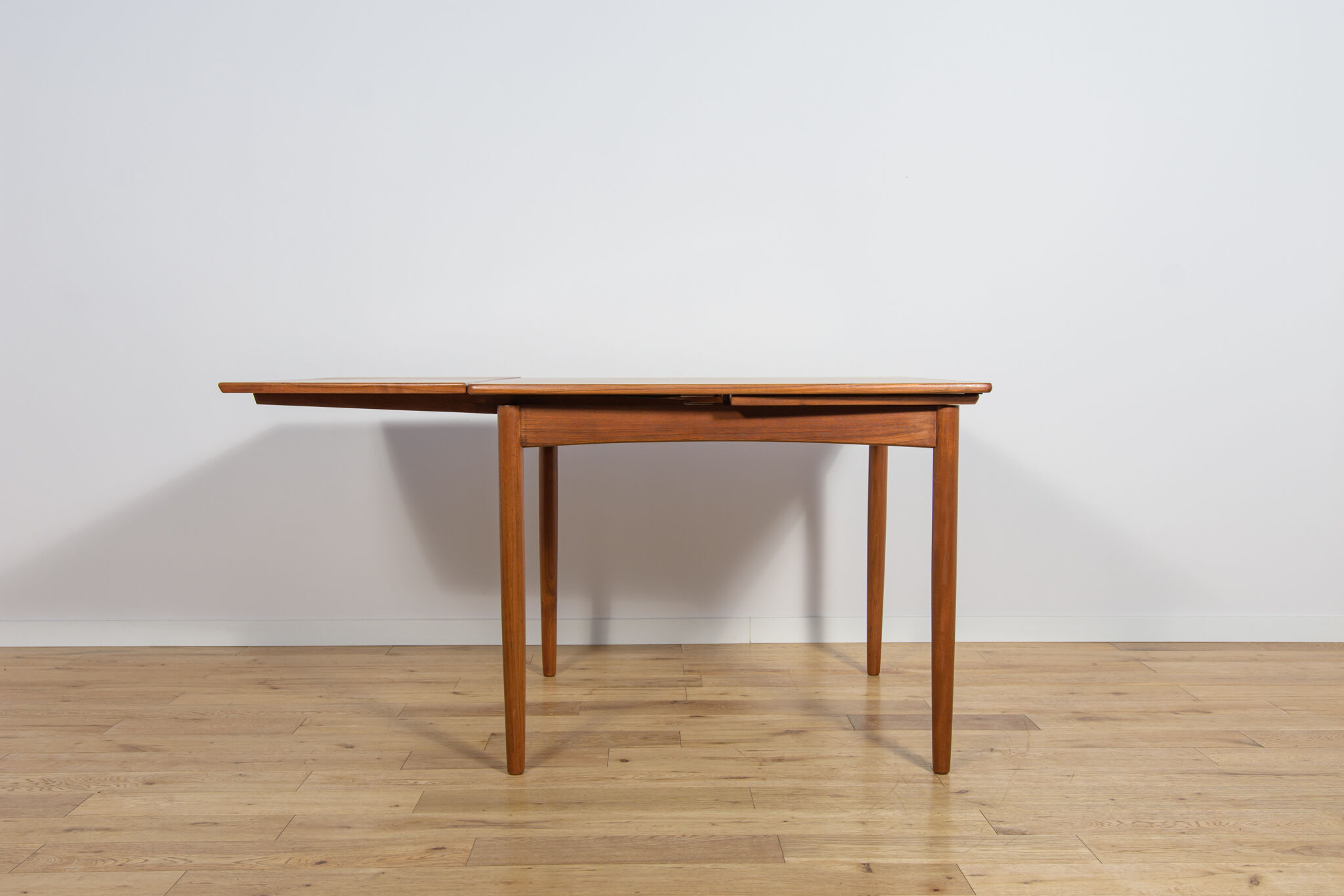 Mid-century square extendable teak dining table, Denmark, 1960s