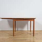 Mid-century square extendable teak dining table, Denmark, 1960s