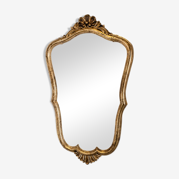 Golden seashell mirror - 70x38cm