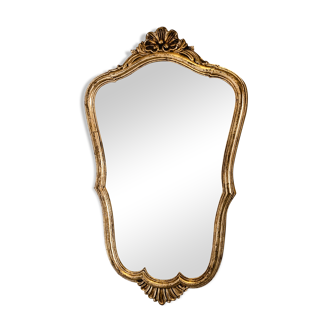 Golden seashell mirror - 70x38cm