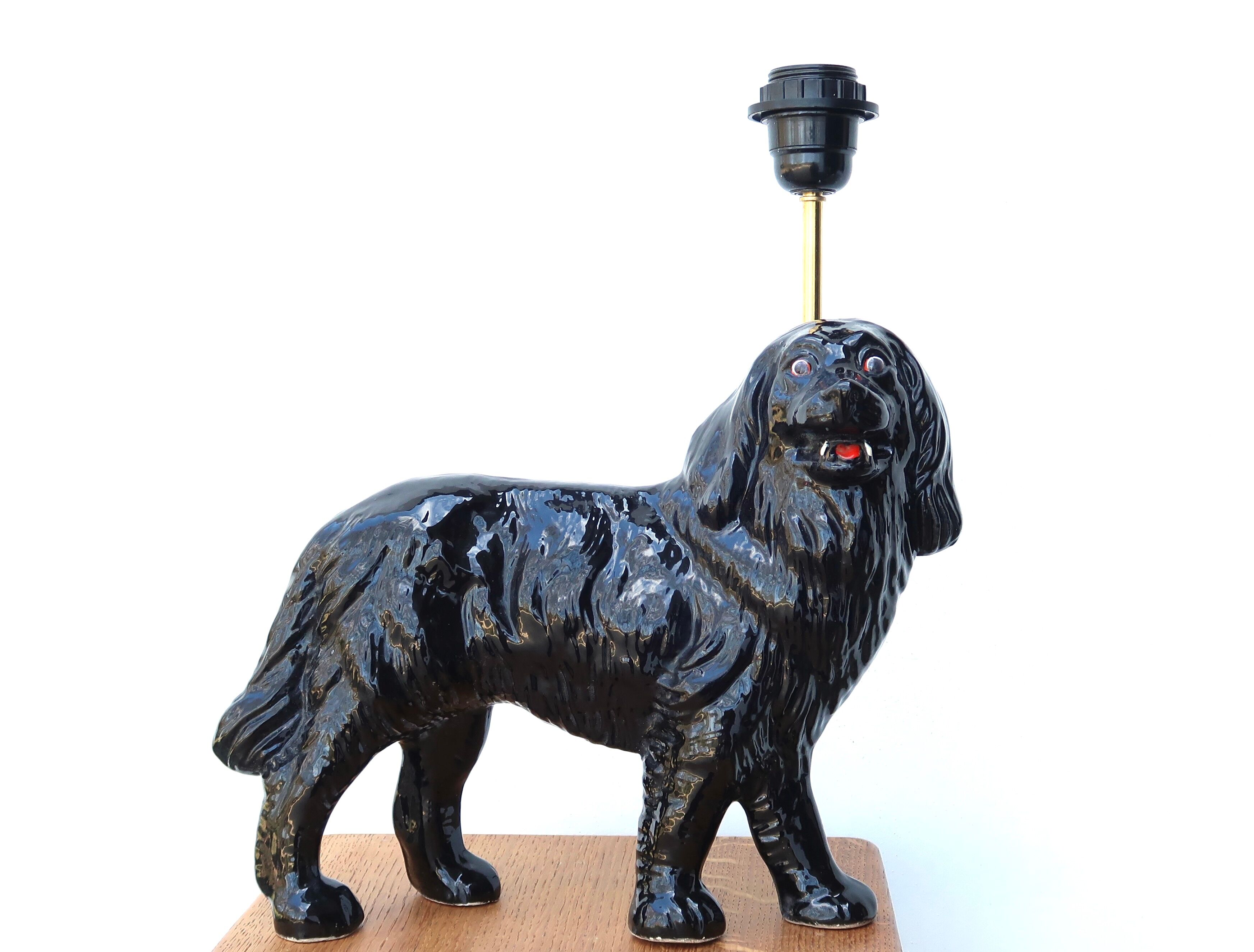 Ceramic "dog" lamp 50s