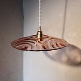 Vintage pink glass pendant light