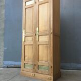 Former wardrobe of the Bank of France in light oak, 2 doors, years 30