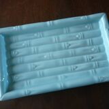 Blue bamboo imitation cake dish