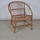 Vintage armchair basket or rattan shell 1960