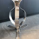 Vintage chrome metal tripod lamp base