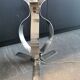Vintage tripod lamp base in chrome metal