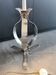 Vintage tripod lamp base in chrome metal