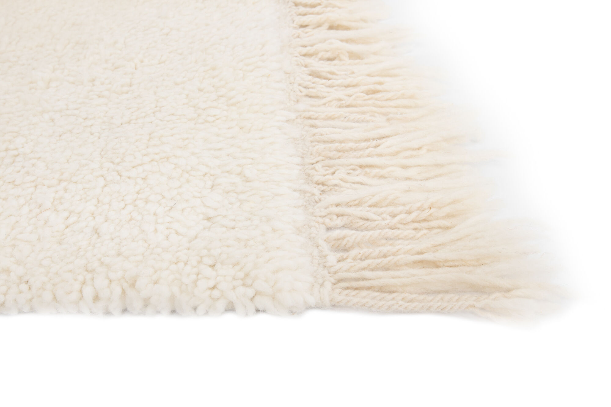 Tapis berbere beni ourain ecru 150 x 115 cm
