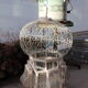 Vintage white and blue birdcage