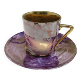 Tasse et soucoupe, moderne du milieu du siècle, porcelaine, Pologne, années 1970.