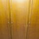French wardrobe with tapered legs, 3 doors, 120cm hanging rail, new.