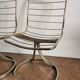 Paire chaises dorées