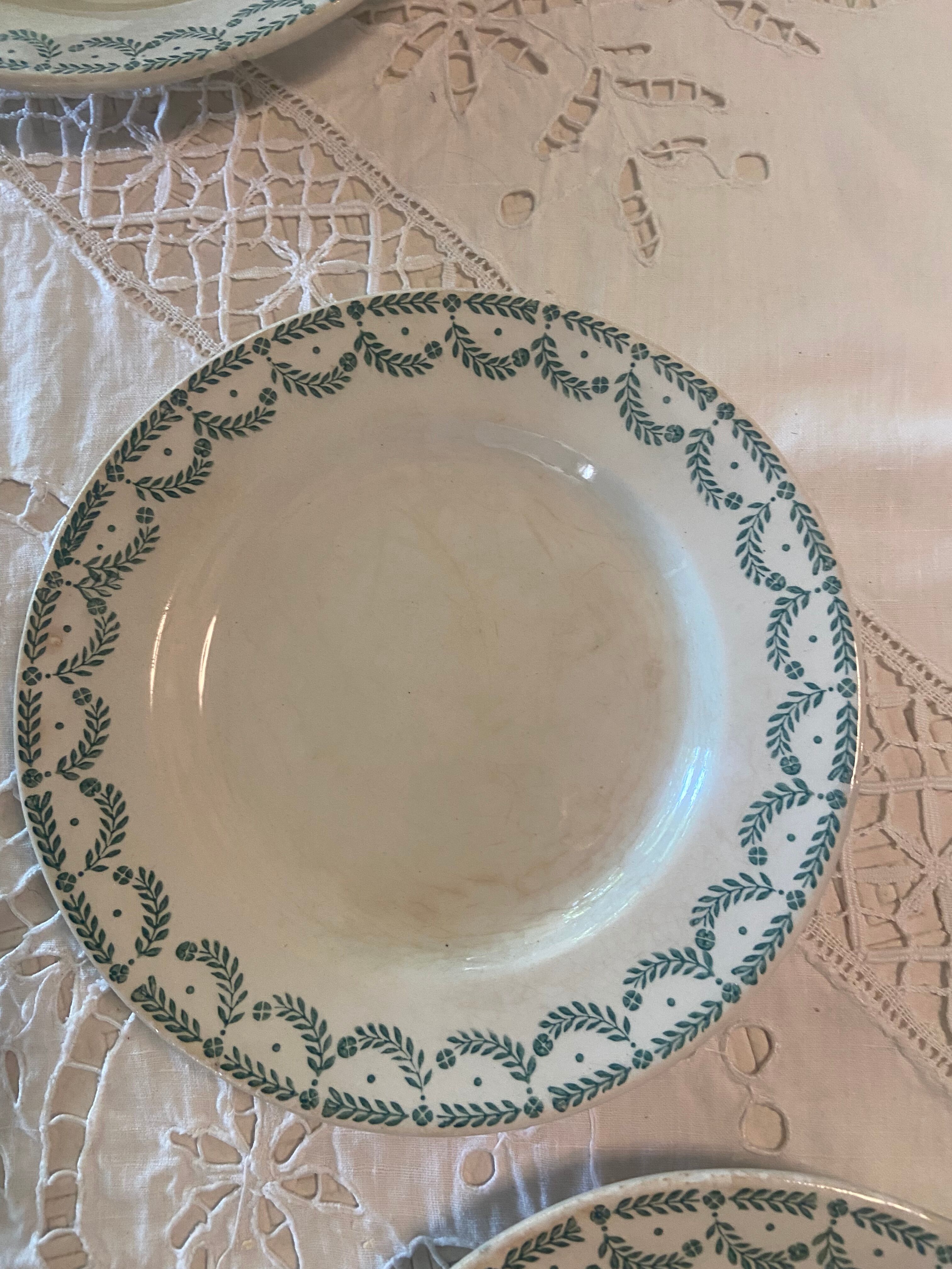 Vintage ceramic 12 plates and 3 plates