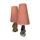 Pair of lamps, Crystal foot