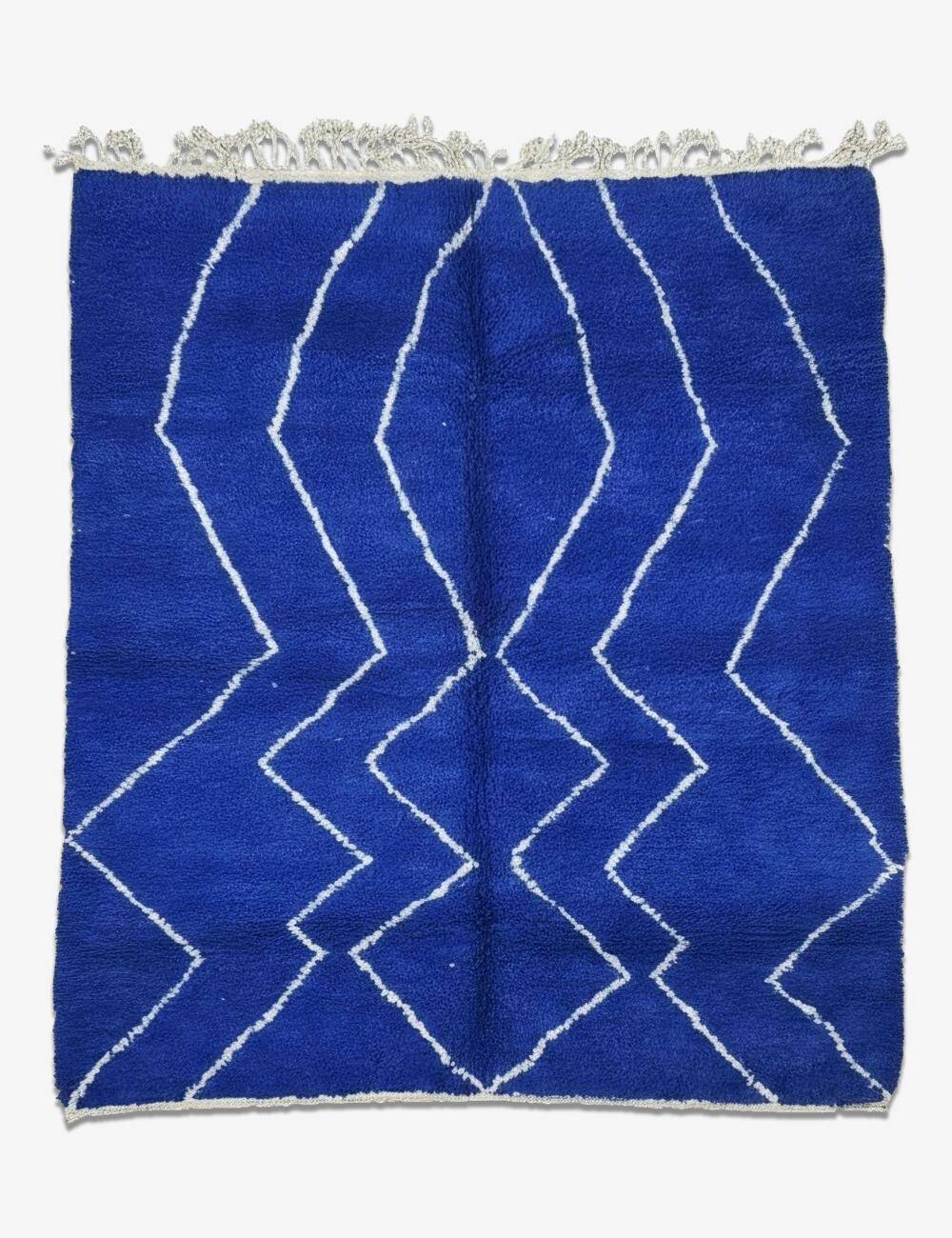 Contemporary Blue Rug - 303 x 245 cm