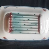 1960 Digoin France Large asparagus dish