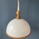 Suspension Steinhauer blanche en plexiglas avec éléments en bois