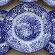 6 Flat plates in English porcelain Broad Hurst Staffordshire