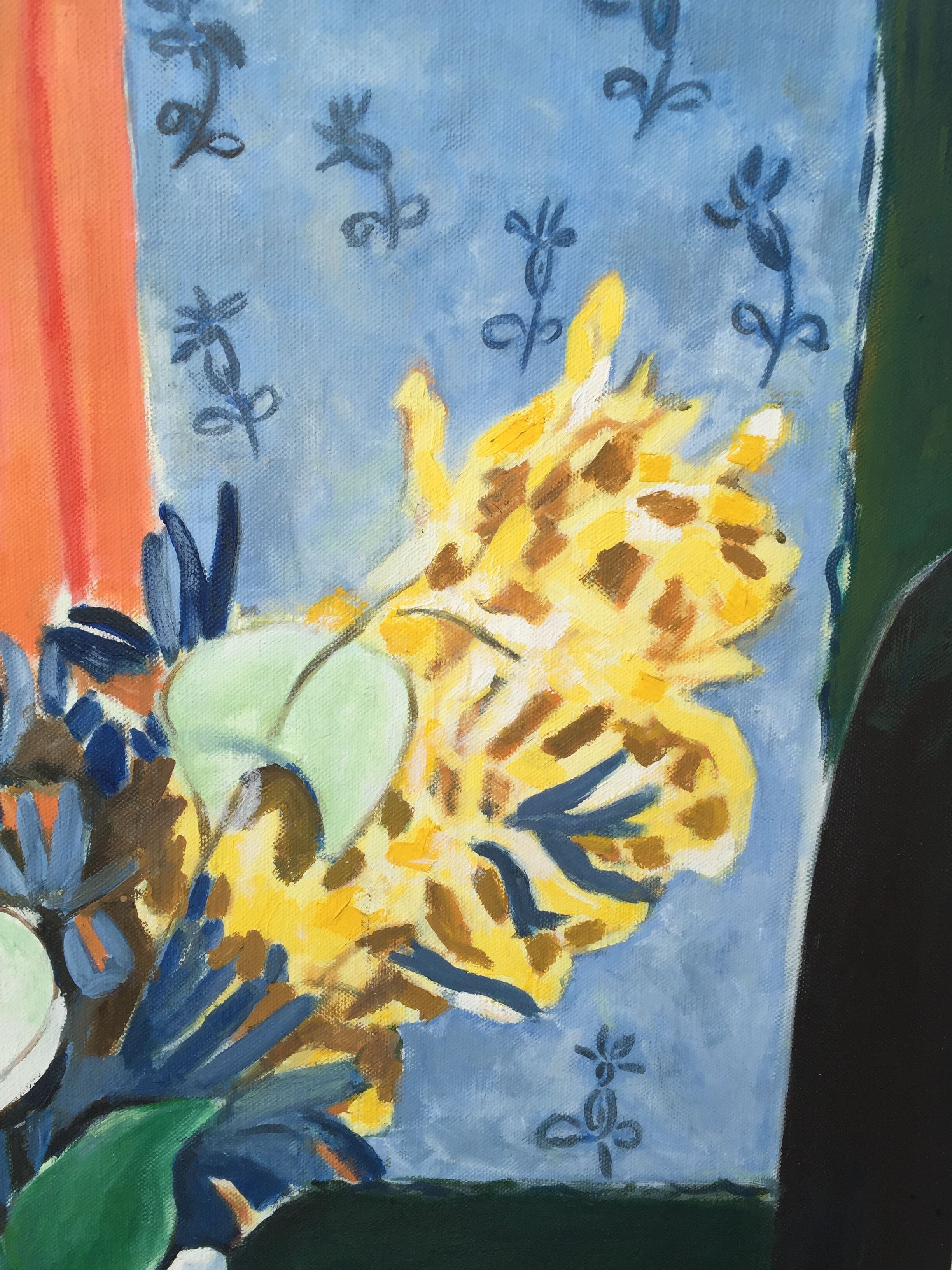 Canvas bouquet of flowers