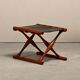Poul Hundevad PH43 Guldhøj Stool in Teak and Black Leather, Denmark, 1960s