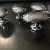 Set of 4 old chrome handles