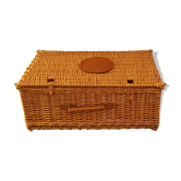 Valise en osier vintage
