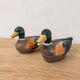 Paire de canards vintage en faïence Michel Caugant