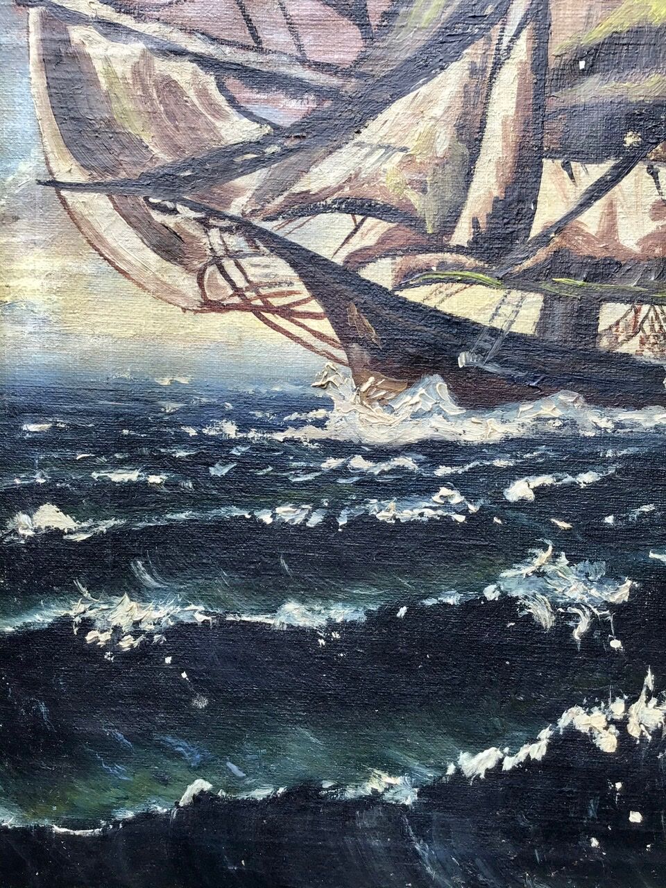 Ancient painting, Marine early 20th century