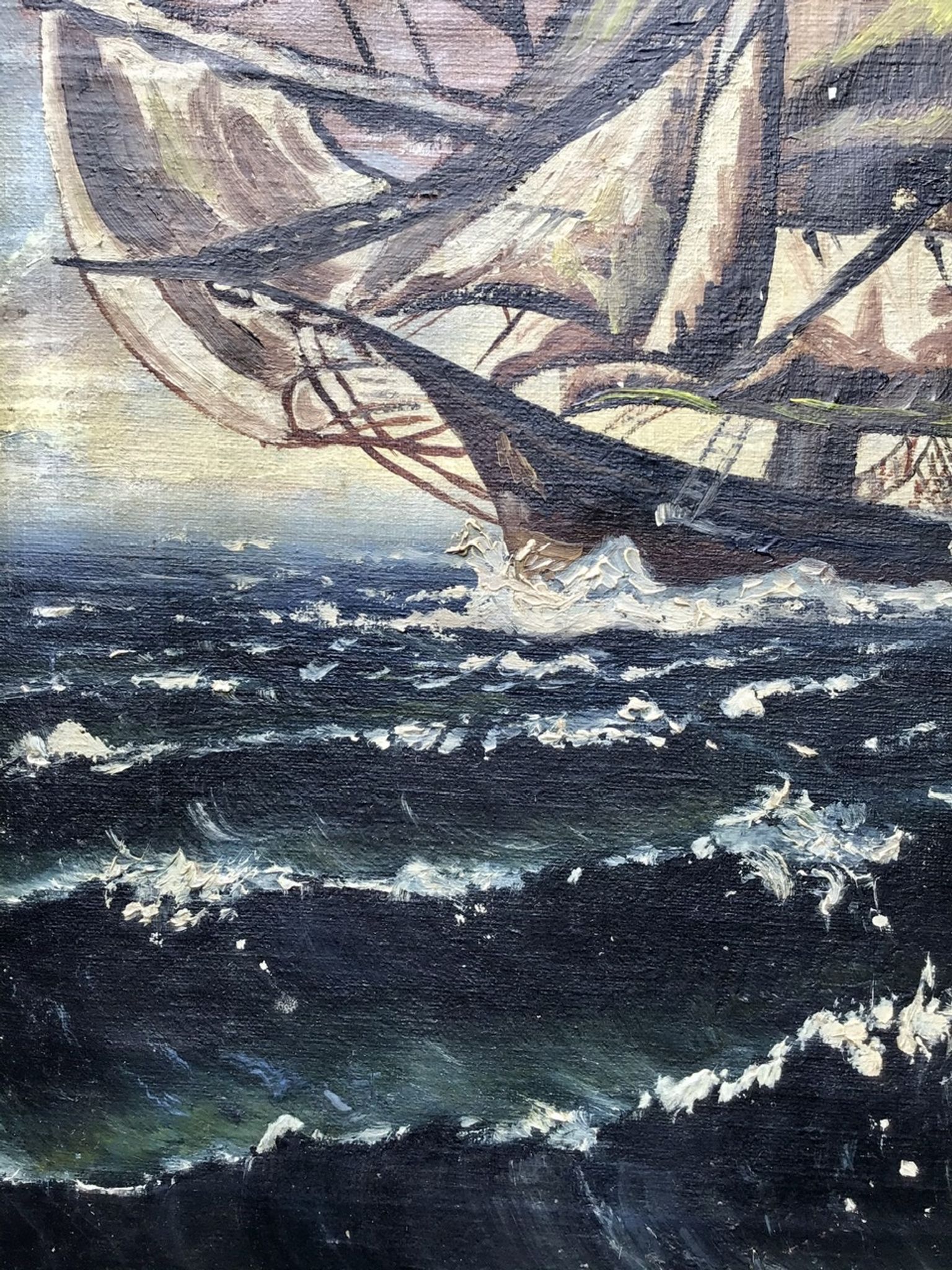 Ancient painting, Marine early 20th century