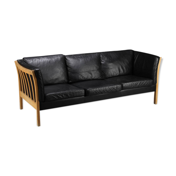 Canapé stouby 3 places cuir scandinave | Selency