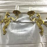 Paire d'appliques en bronze style Louis XV