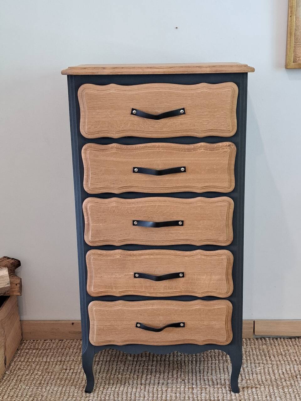Vintage oak chiffonier