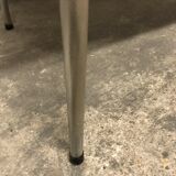 Off-white formica table / 70s cream with a tapered foot drawer
