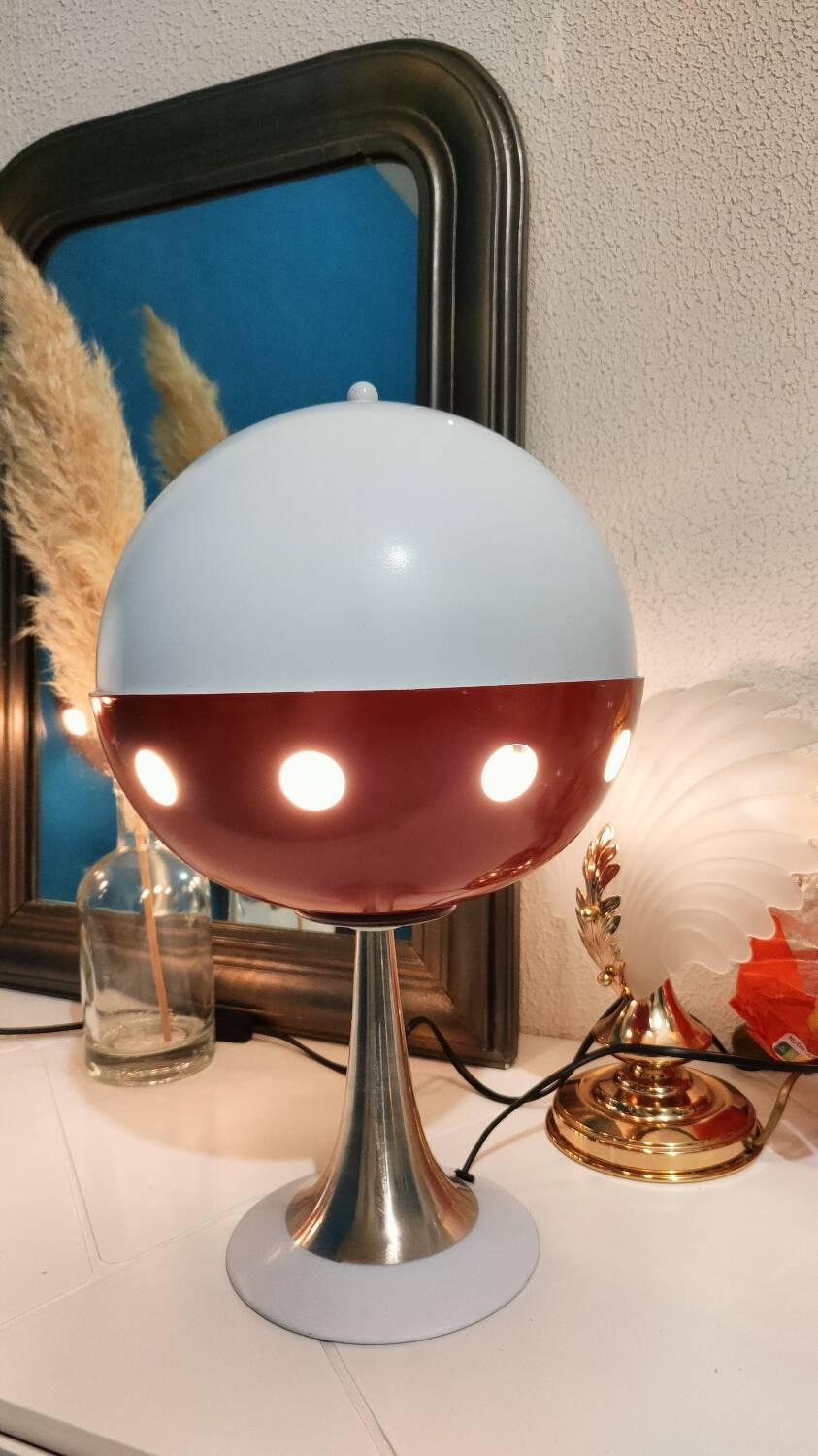 Paire de lampes Space âge cocci ball