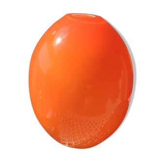 Orange soliflore vase in double glass