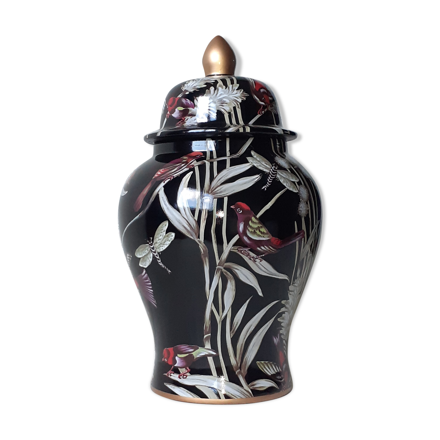 Abhika Potiche ceramic model birds as new