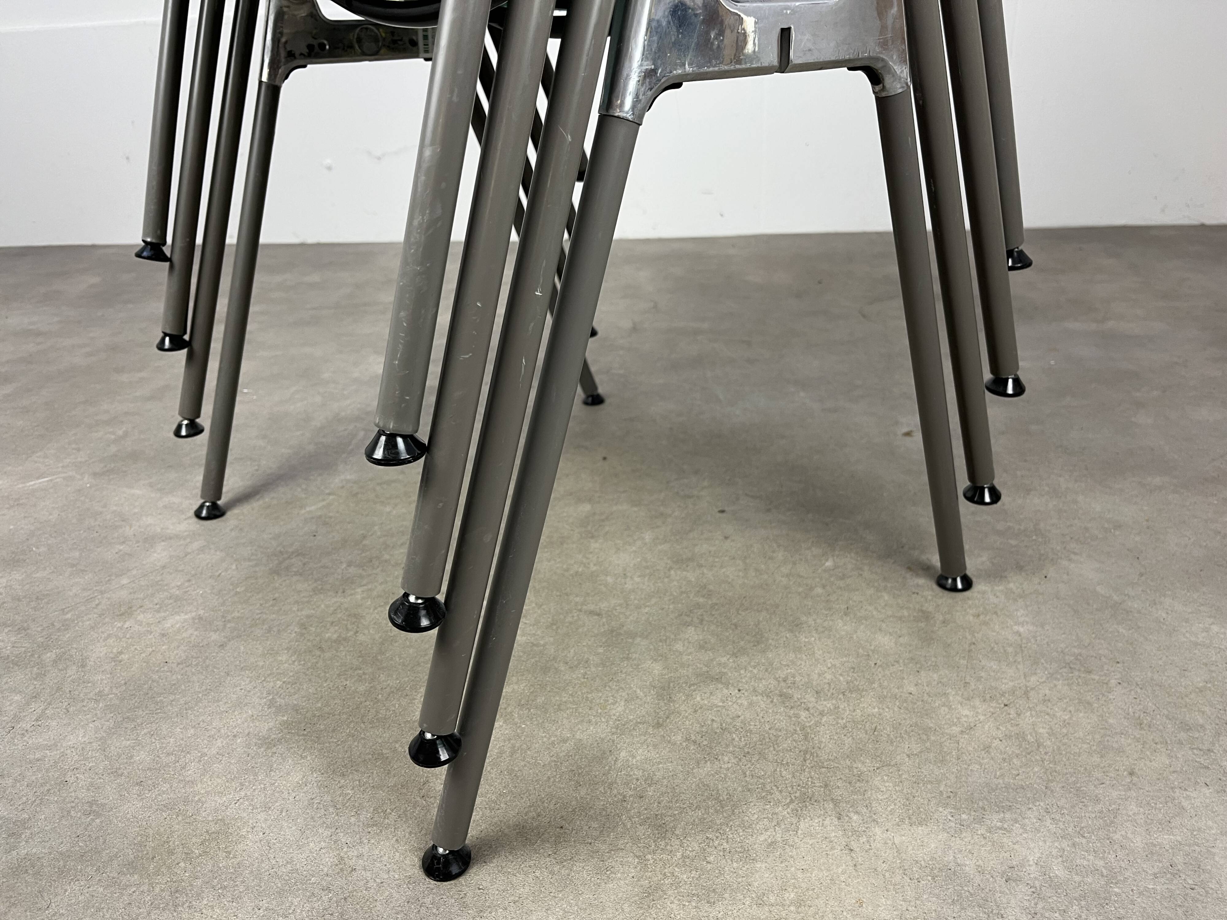 4 chaises DSC 106 vertes par Giancarlo Piretti pour Castelli 1970