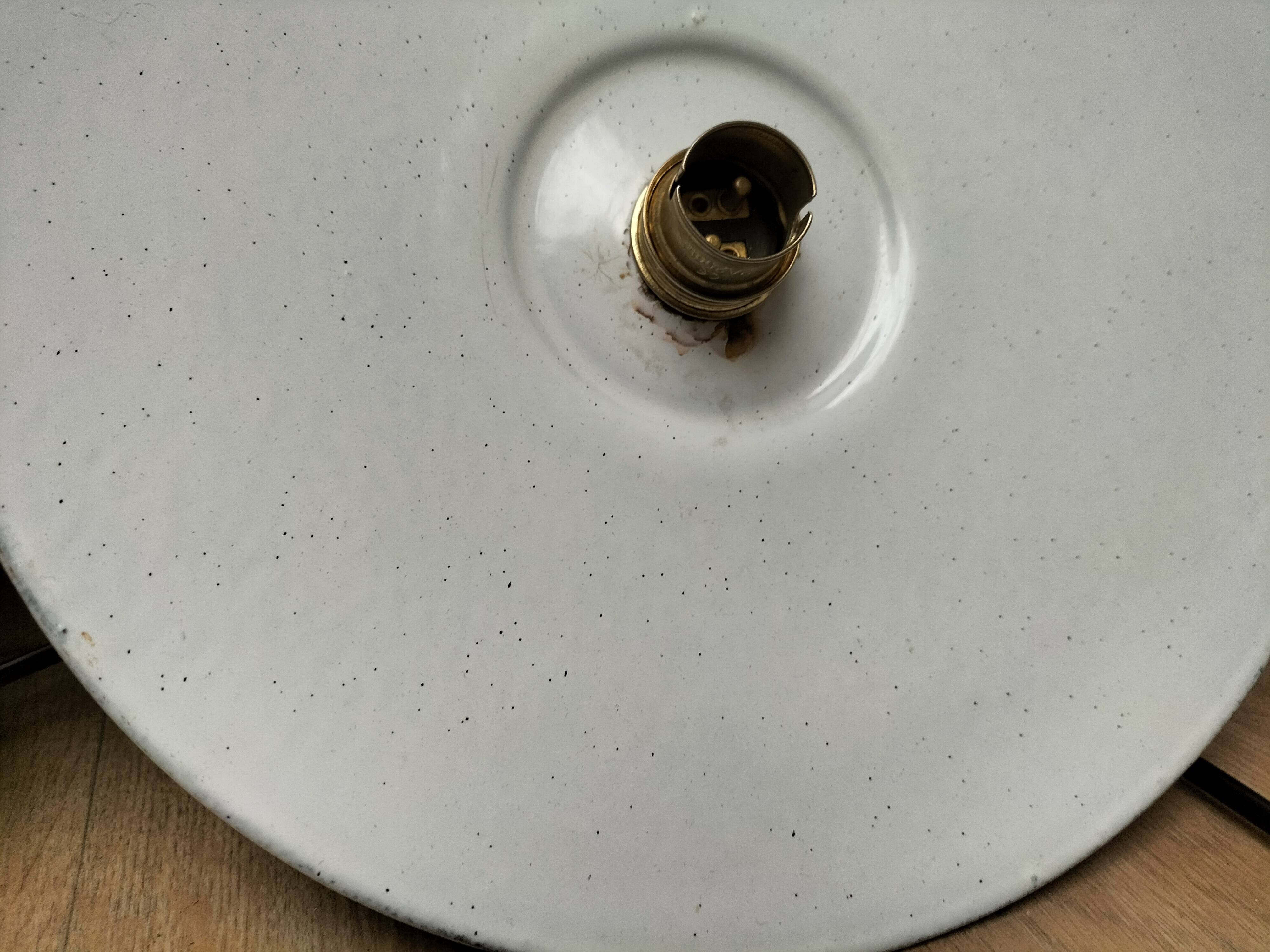 Enameled sheet metal pendant lights