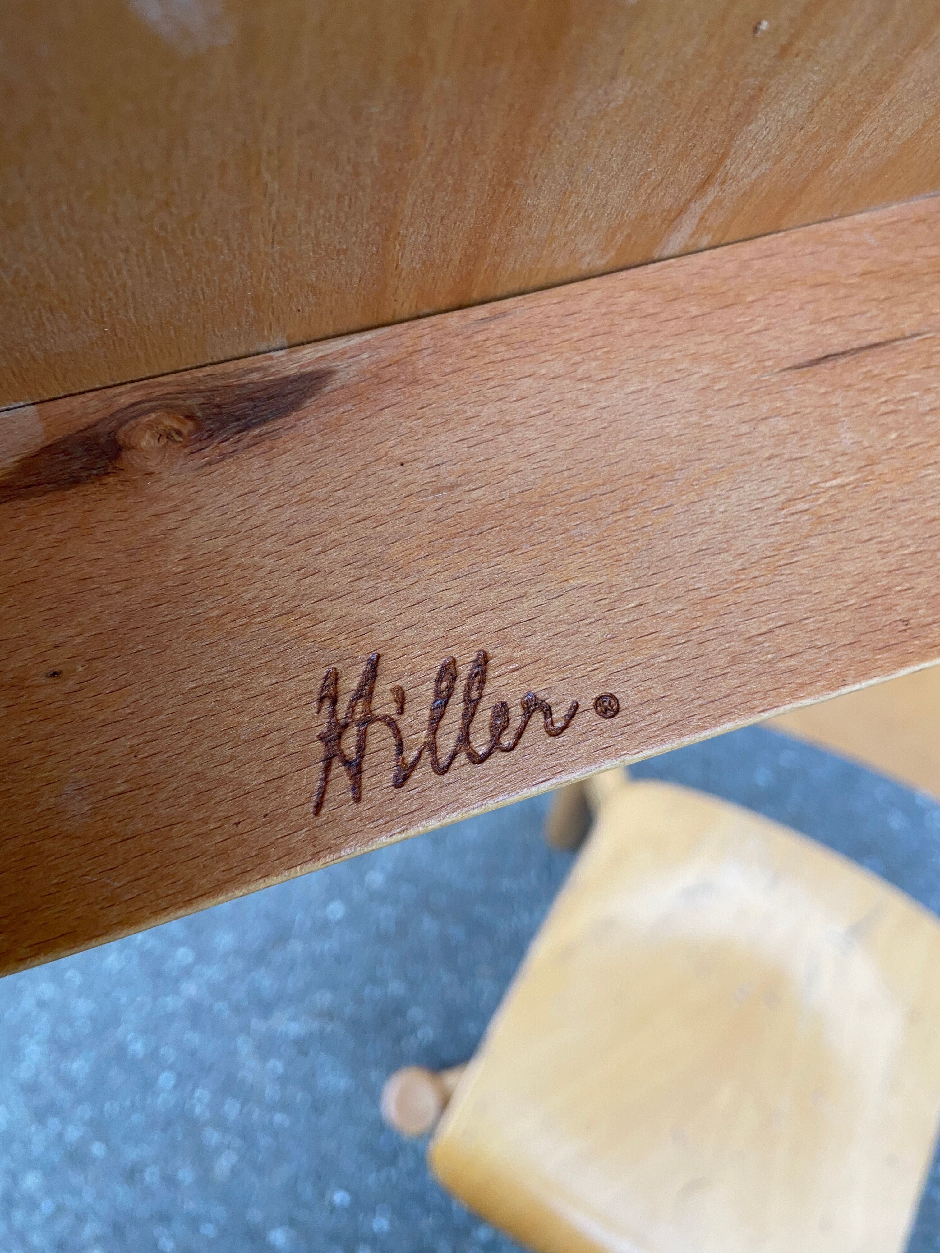 Chair school school child wood design 80 German Design signed Hiller