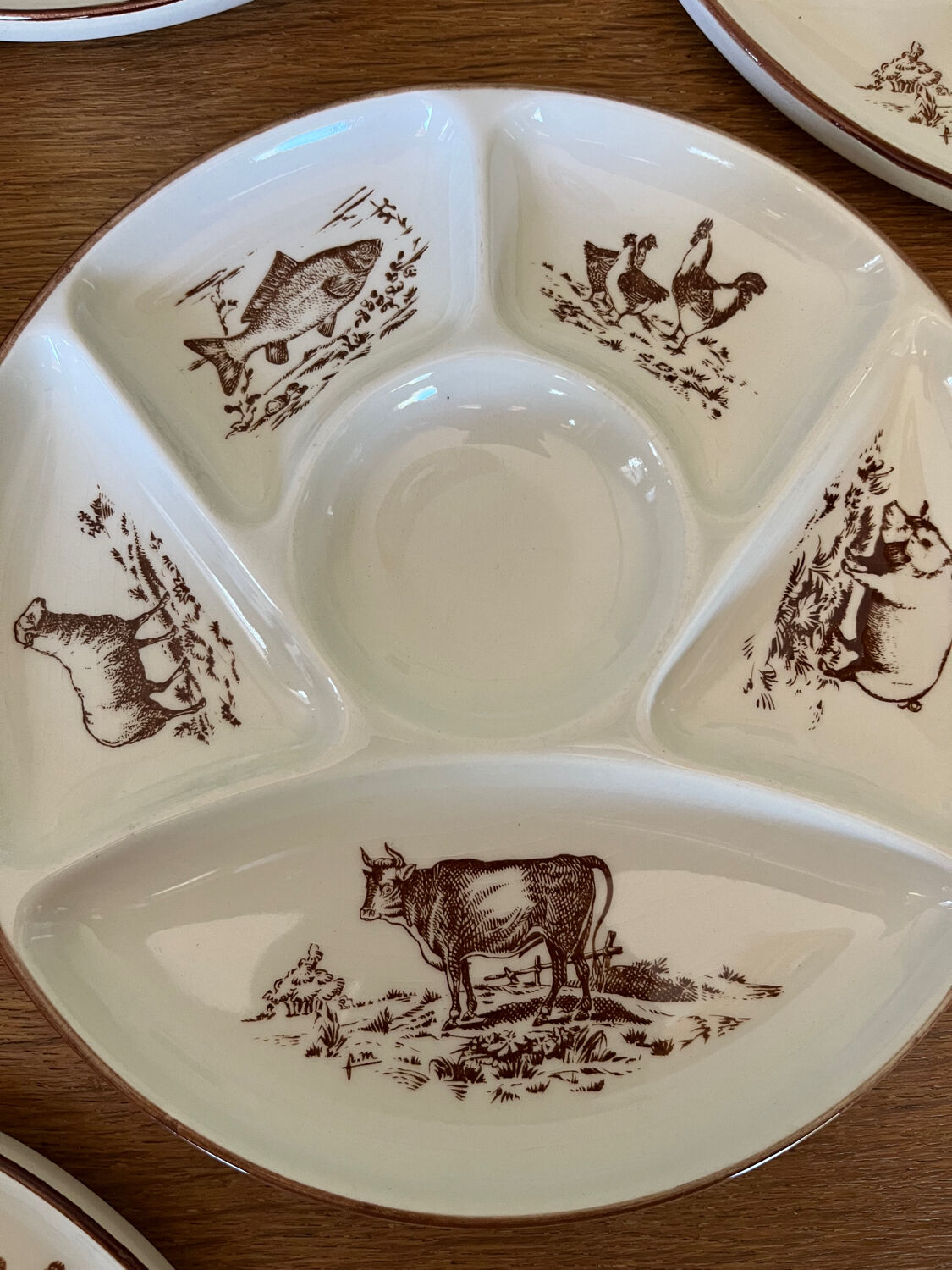 Gien fondue plates