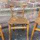 lot 4 Chaises bistrot dépareillé bois courbé