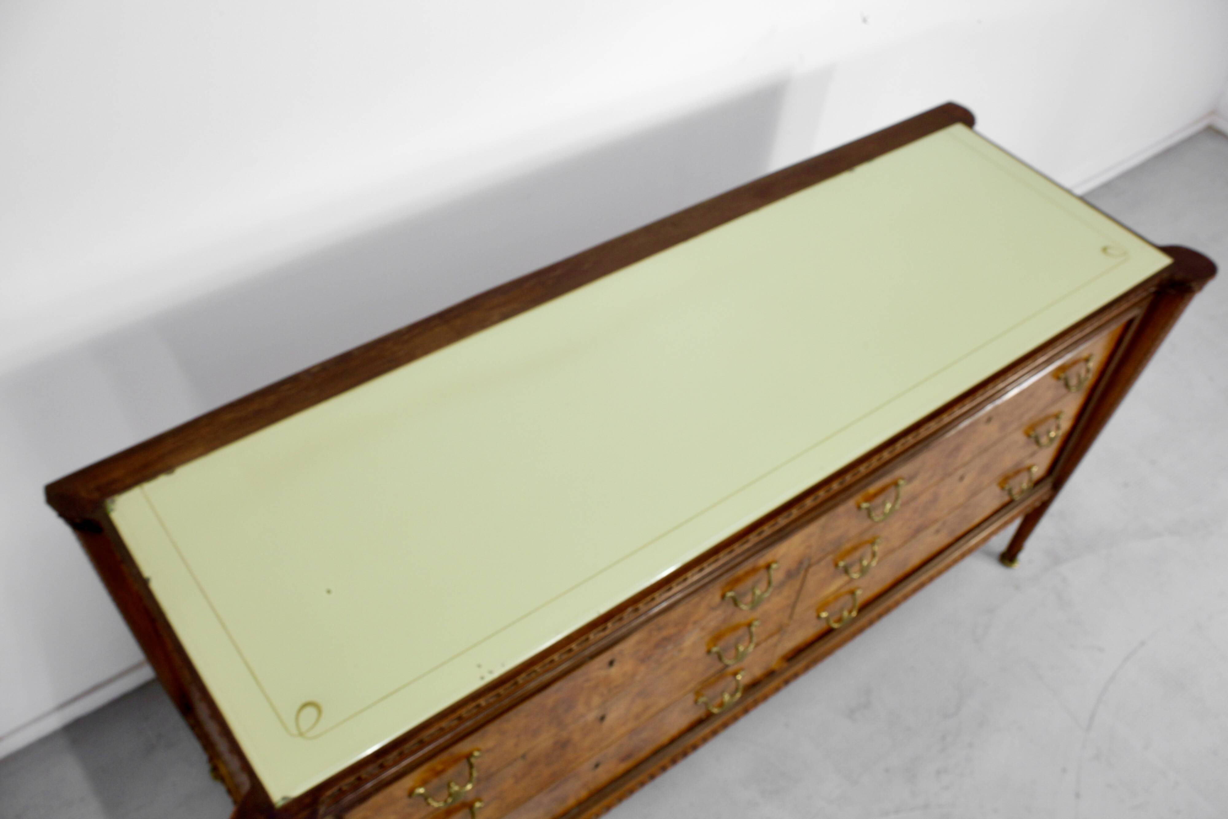 Buffet, cabinet Art Déco vintage italien en noyer foncé