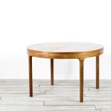 Midcentury Extending Round Teak Table By Nathan. Vintage Modern / Danish St