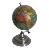 Vintage 1950 terrestrial globe by Girard Barrère Forest Thomas - 26 cm