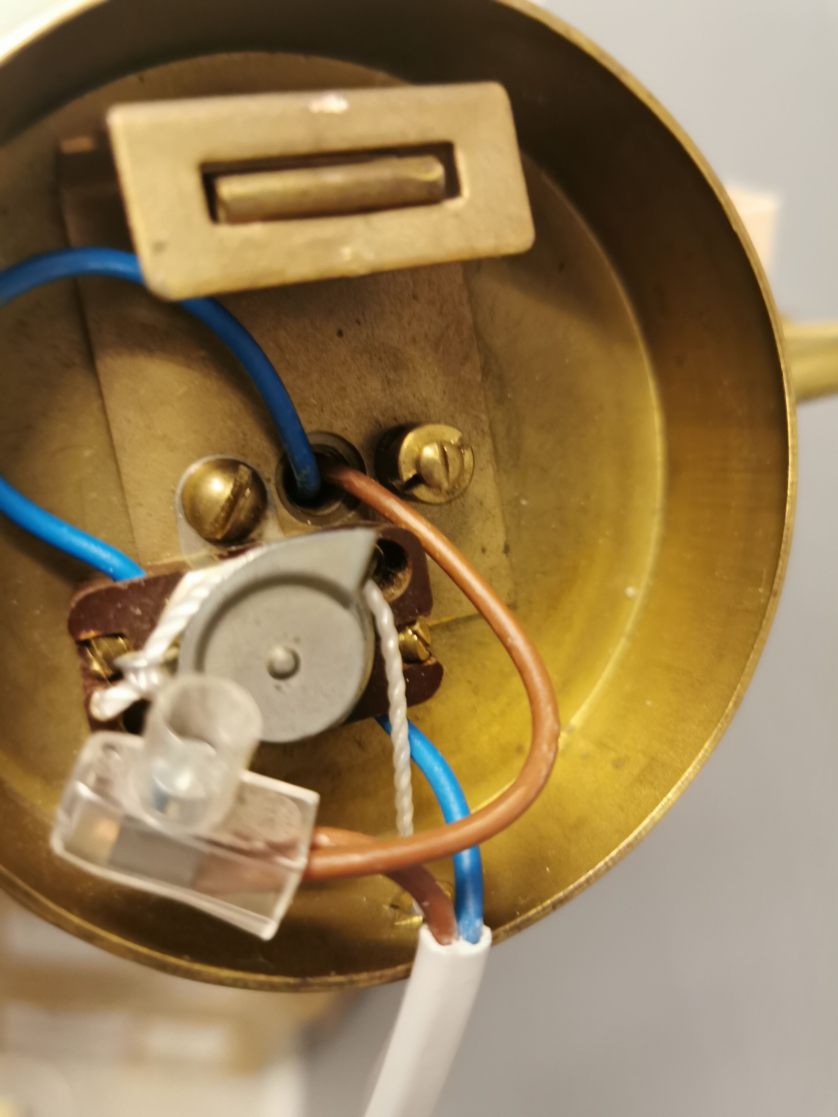 Small wall lamp made of brass, Danish design, estimated from the 1930