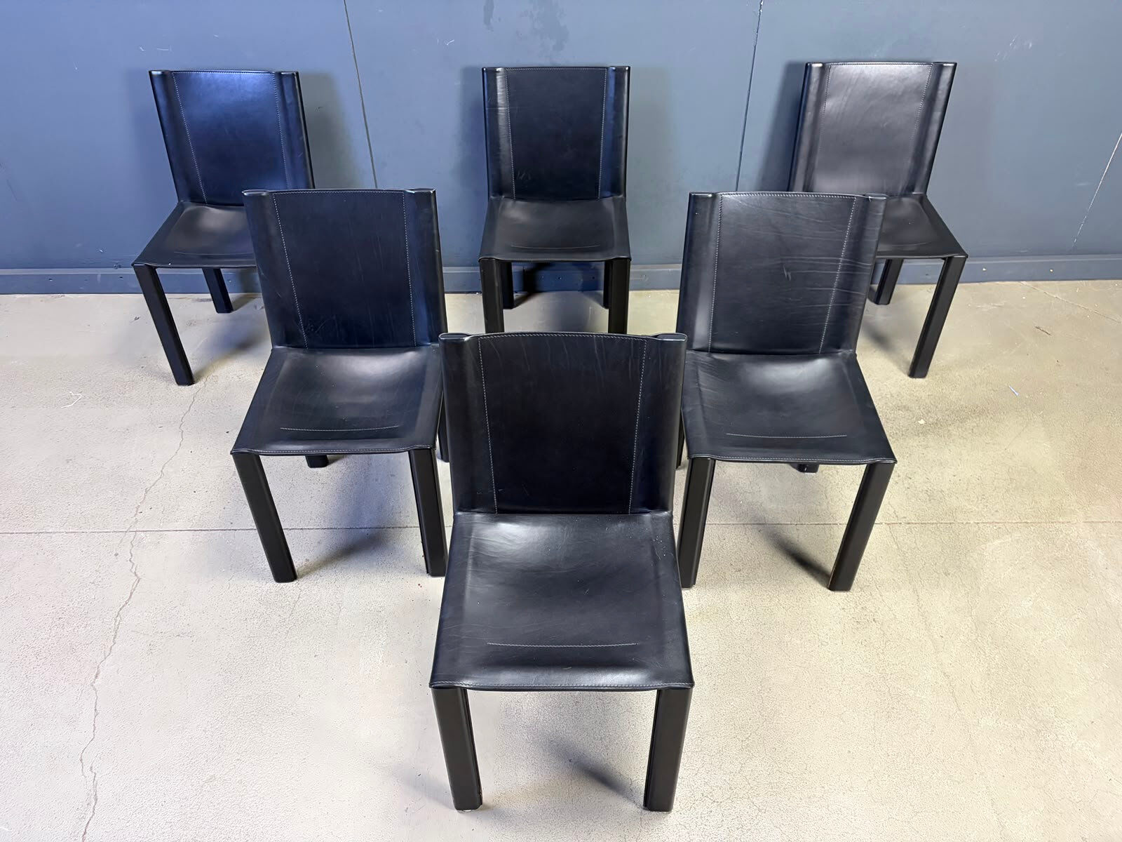 Carlo Bartoli dining chairs for Matteo Grassi, set of 6 - 1980s