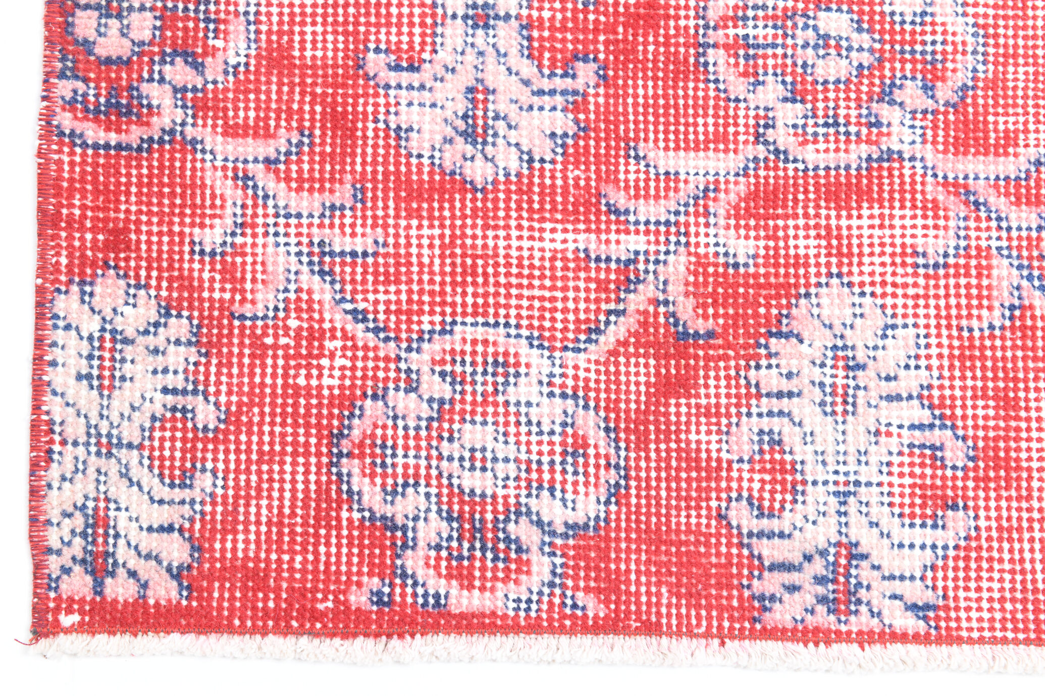 2x8 red classic vintage runner rug, 245x73cm