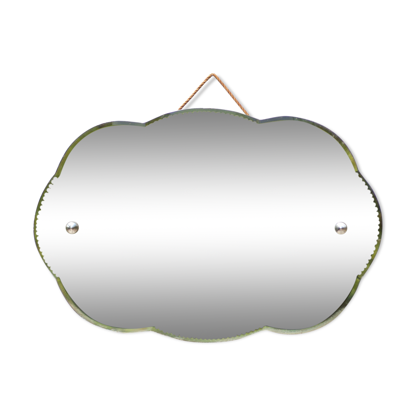 Art Deco mirror, wall mirror, cloud mirror, beveled mirror