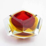 Cendrier diamant en verre de Murano par Seguso